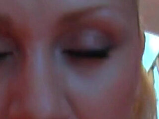 Blonde in Stockings Teases with Deepthroat and Ass Worship