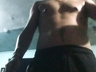 Stepdaddy Exercises Almost Naked