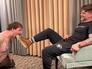 Foot Fag Worships &amp_ Gets Fucked up