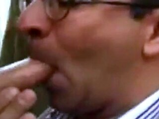Old Daddies Sucking Outdoors