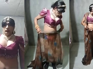 satin blouse saree hot bhabhi cross dresser