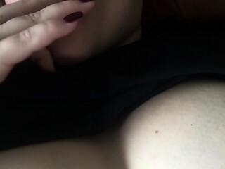 Big boobed babe masturbating
