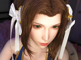 Aeriths rides VIP guests until they cum in Chun-Li Cosplay (7th heaven special)