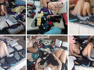 Foreplay in the bedroom with an amateur couple.