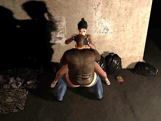 Professional Girl Rides Dick on the Street