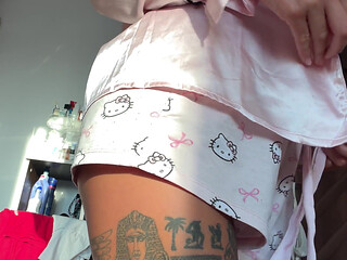 JOI Instructions with Lots of Saliva I Hold My Pussy Open Blonde 18 Year Old with Big Tits Tattoos and Hairy Pussy