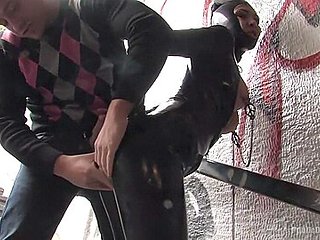 Hot Euro slut gets tied up and fucked for the first tim...