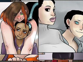 The lone guy in a squad of eager women surrounded by big boobs and public fun