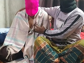 Village wife with husband first time romance in Farm house