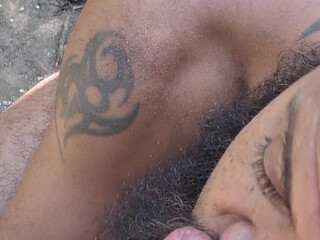 Caught on the trail: I met a guy and sucked his cock until I came in my mouth.