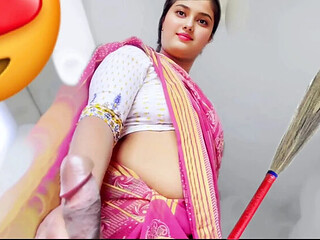 Desi Maid Loves My Big Dick  Hindi Audio Dick Flash and Fuck