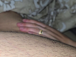 Will step mom hand slip into step son dick or not