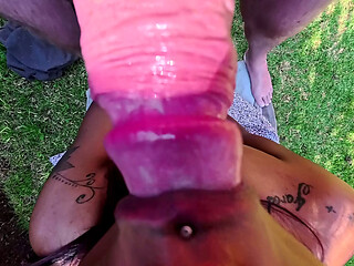 Giving a white guy a blowjob in my POV.
