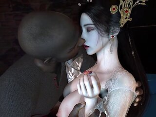 3D Asian Super Model Have Sex with BBC in the Car