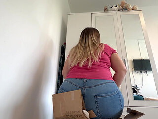 Giantess Fart Butt Crush on Cardboard House