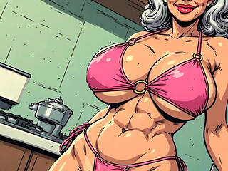 Bikini Old Babes 3D Ai Art