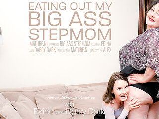 Skinny Teen Doing Eating Out Her Big Ass Stepmom