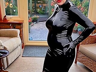 Cathy Golf Club Slut Shiny Latex High Heel Granny Prostitute