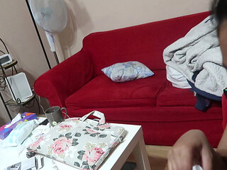 Indonesian Girl Open Her Mouth for Cumshot