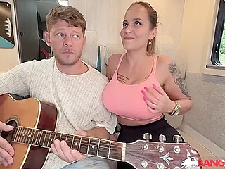 Michael Fly, Olivia Zlota And Jennifer Mendez In Busty Jenniffer Mendez Picks Up A Hippie Musician