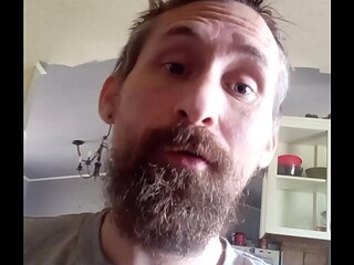 Man swallowing precum
