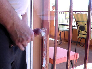 John cums on the bedroom window