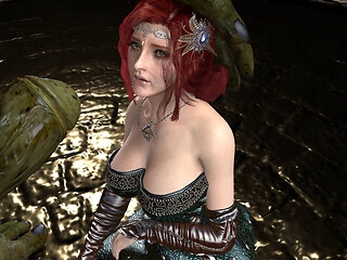 Triss Merigold Fucked and Bred by Giant Green Orc