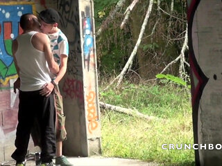 Sex humliation outdoor with sexy twink suck by straight