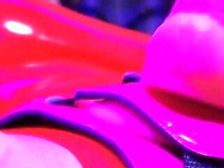 Red Rubber Dominatrix Eva Latex Femdom BDSM Solo Strapon Toys Big Ass MILF Fetish Hot Sexy