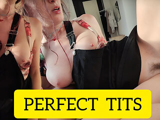 Dreamy tits, dreamy pussy: he lets it lick it deeply..  And enjoys until she feels it inside