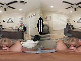 Amateur GF gives a sloppy blowjob and shows off her big fake tits while