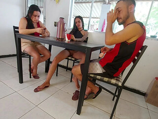 Wifey's Friend Uses Married Woman Under the Table