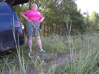Stepmom Masturbates Her Pussy Outdoors