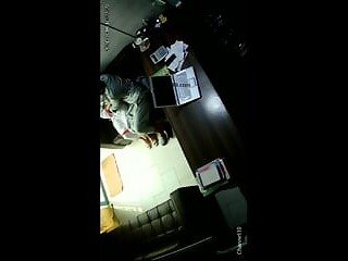 Busty co-worker caught on CCTV office cam sex