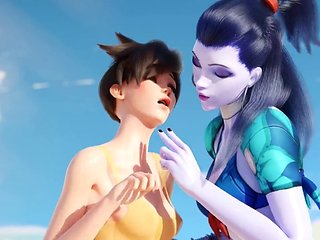 Compilation of steamy 3D anime action featuring Overwatch characters getting down and dirty