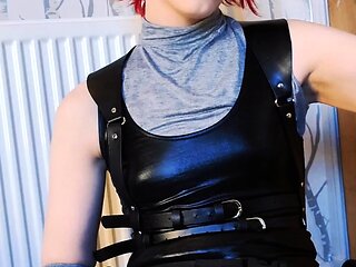 Solo ladyboy masturbation