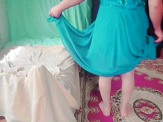Tempting Crossdresser Slowly Teasing While Showing Seductive Curves