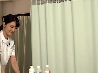 The beautiful nurse was a nympho woman with a neat and clean skin    Excited by the erection of the cock, she relieved her sexual desire with the patient's cock because she didn't have a boyfriend!![Part 2]