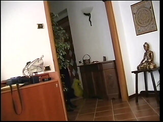 Two Sexy Busty Amateur Lesbian MILFs Masturbate Their Hairy Pussy and Ass with Double Dildo