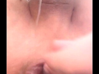 One handsome boy and one spoon. Achieved male squirt and prolapse from spoon stimulation. Flows like a woman