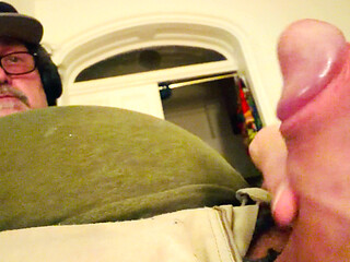 Father stroking his penis for stroking's sake