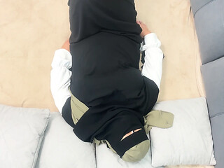 Sexy wife in a hijab has sex with her husband and gets creampied in her pussy