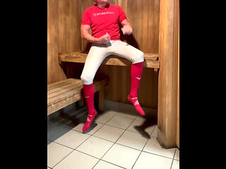 Alpha Fun in the Locker Room with Jockdad87 in Baseball Gear