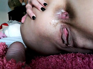 Beautiful blonde amateur anal fucked POV