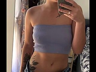 Skinny teen with cute face and tiny tits naked dance
