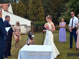 Blonde bride gets fucked on her wedding day