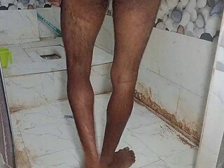 Indian boy enjoys a solo session in Hindi audio