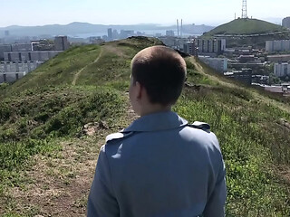 Drove up the teen girl to the hilltop outside the city just to suck my dick