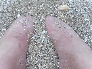 Beach Day Rub My Big Sexy Feet in the Sand