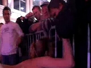 Big-titted porn star gets fucked on stage in a wild nightclub
